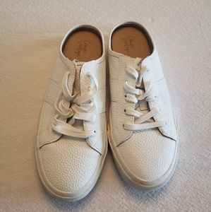 White leather sneakers